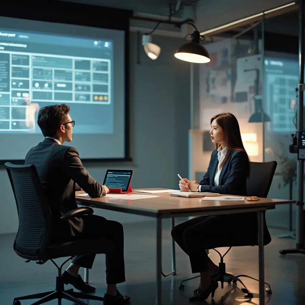 Consultants discussing strategies